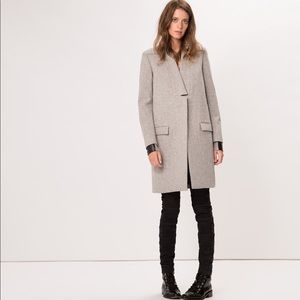 Maje Klinton Grey Wool Coat Size 36 or Small